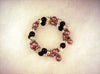 Pink and Black Memory Wire Bracelet