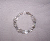 Clear memory wire bracelet made with Swarovski crystals